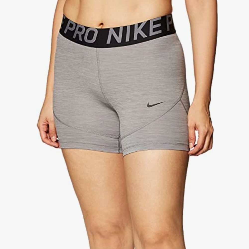 Nike Pro Dri Fit Gunsmoke/Heather Athletic Shorts 5" inseam